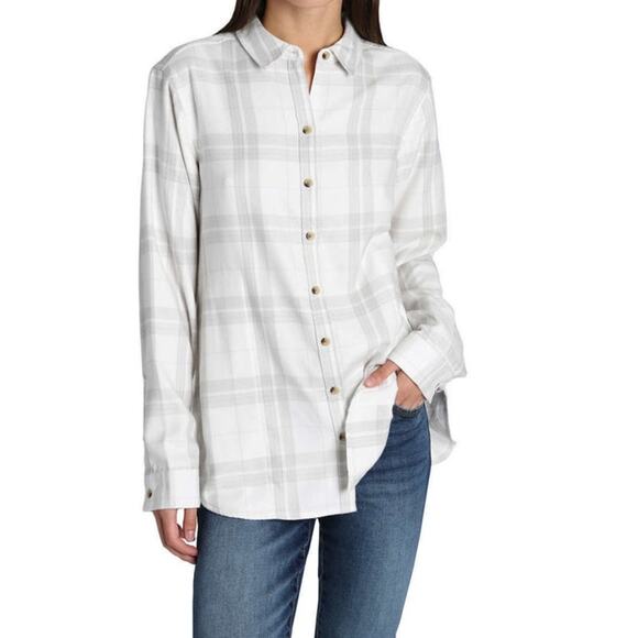 Jachs Girlfriend Women's Plaid Flannel Button Front Top XL Soft Classic Preppy - Picture 1 of 11
